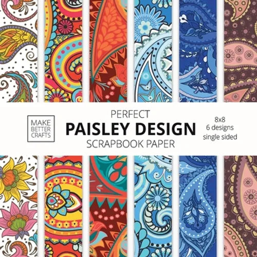 8x8 Paisley Scrapbook Paper For DIY Crafts