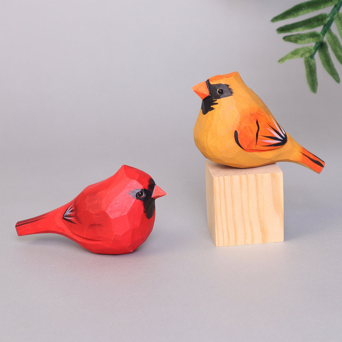 Hand-Carved Cardinal Bird DIY Painting Kit Decor