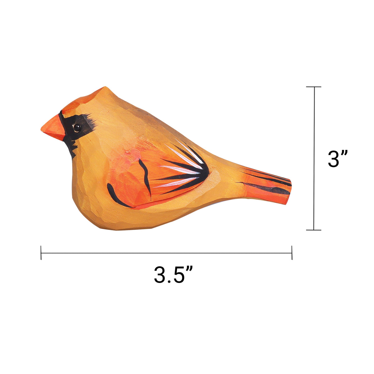 Hand-Carved Cardinal Bird DIY Painting Kit Decor