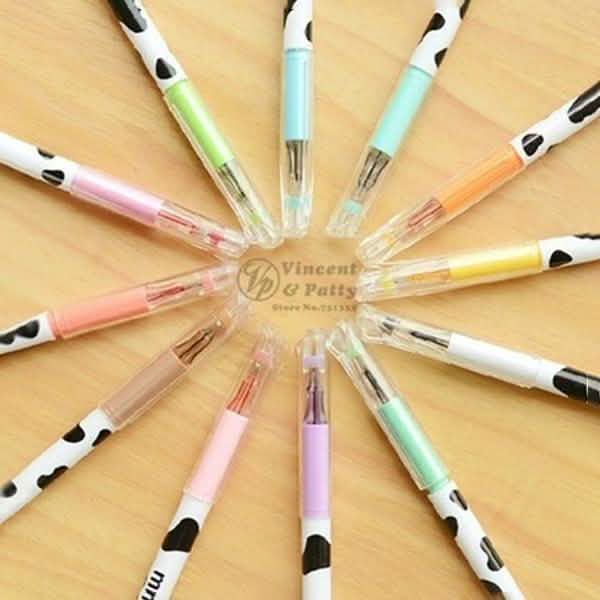 12-Piece Milky Cow Multicolor Gel Pen Set