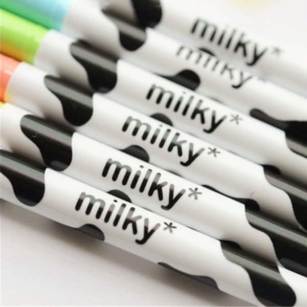 12-Piece Milky Cow Multicolor Gel Pen Set