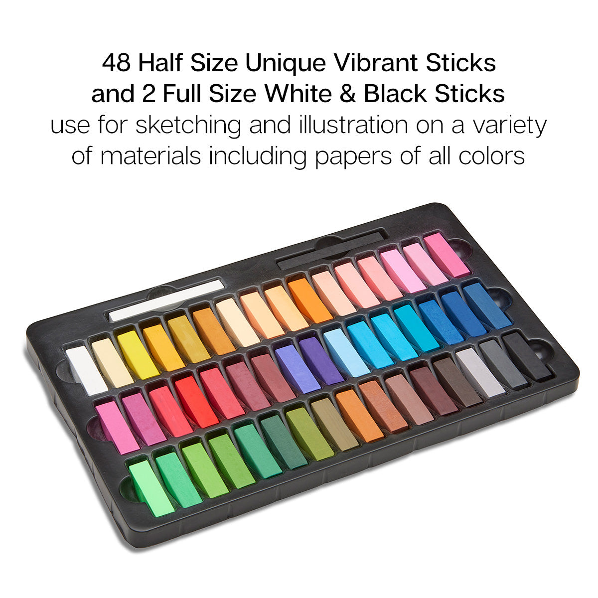 Soft Square Pastels Half Sticks 50-Piece Set