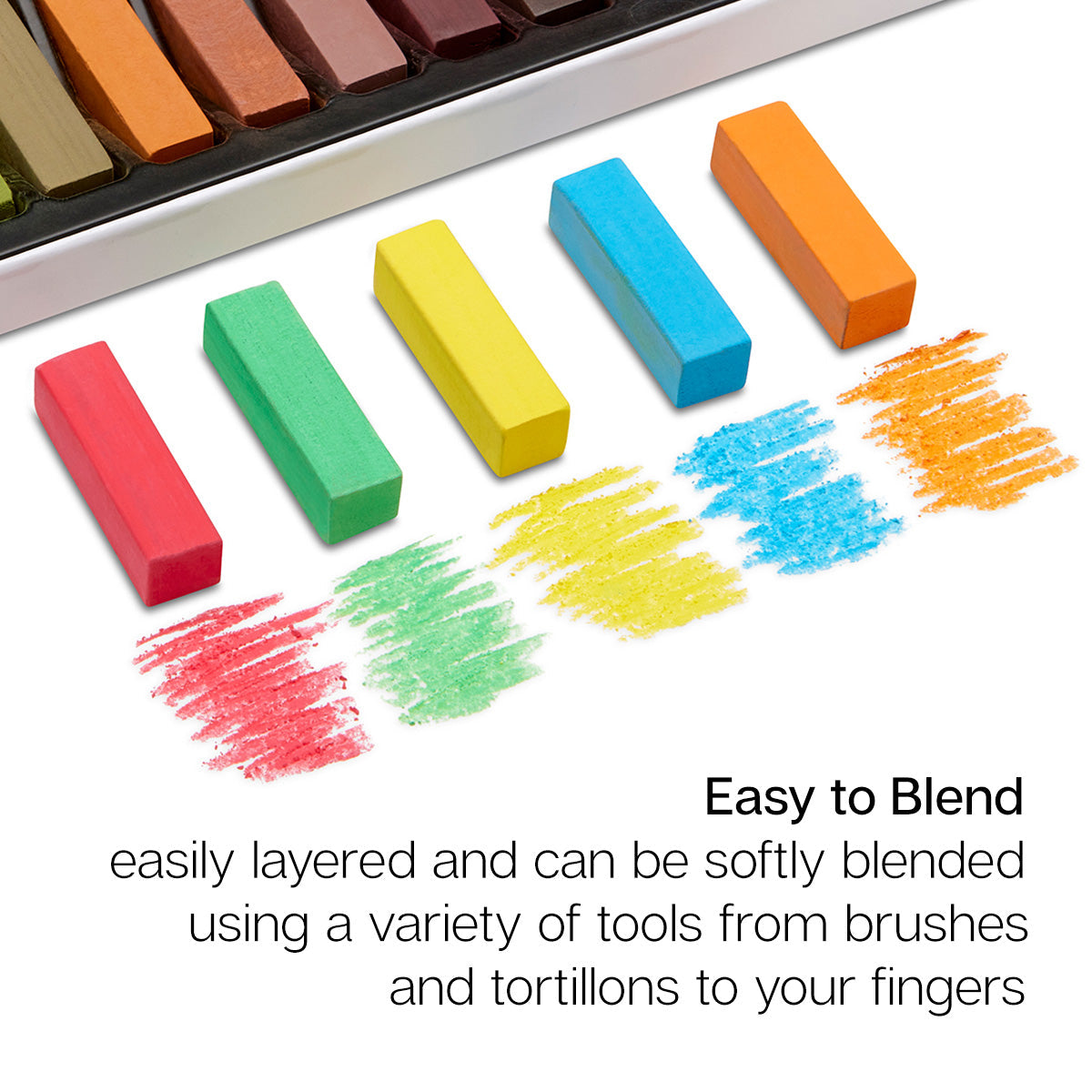 Soft Square Pastels Half Sticks 50-Piece Set