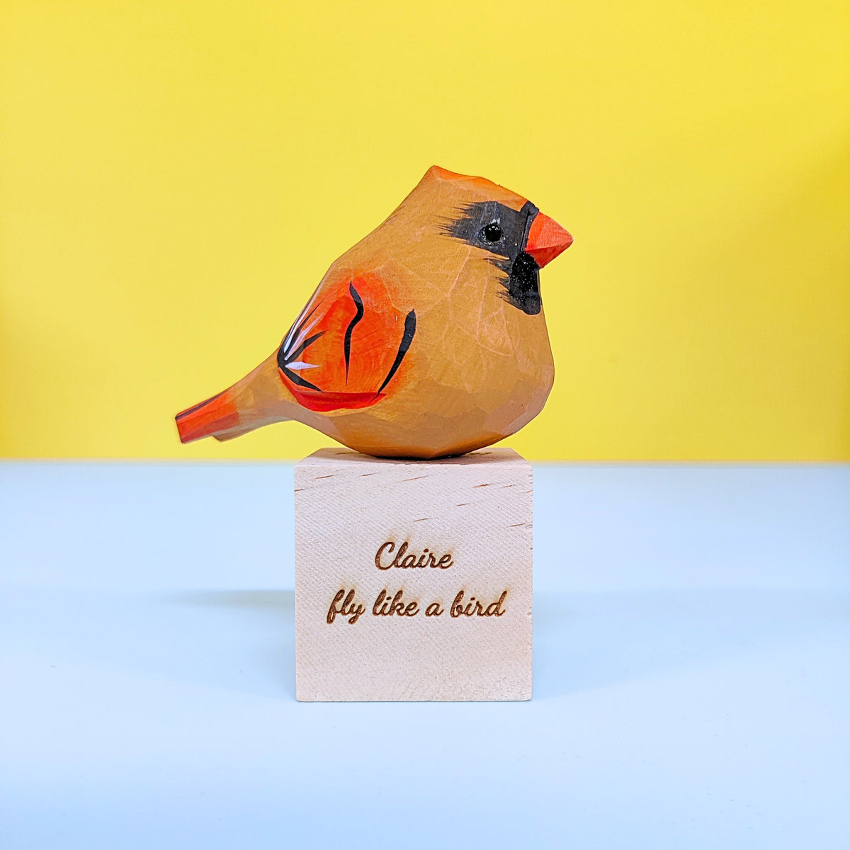 Hand-Carved Cardinal Bird DIY Painting Kit Decor