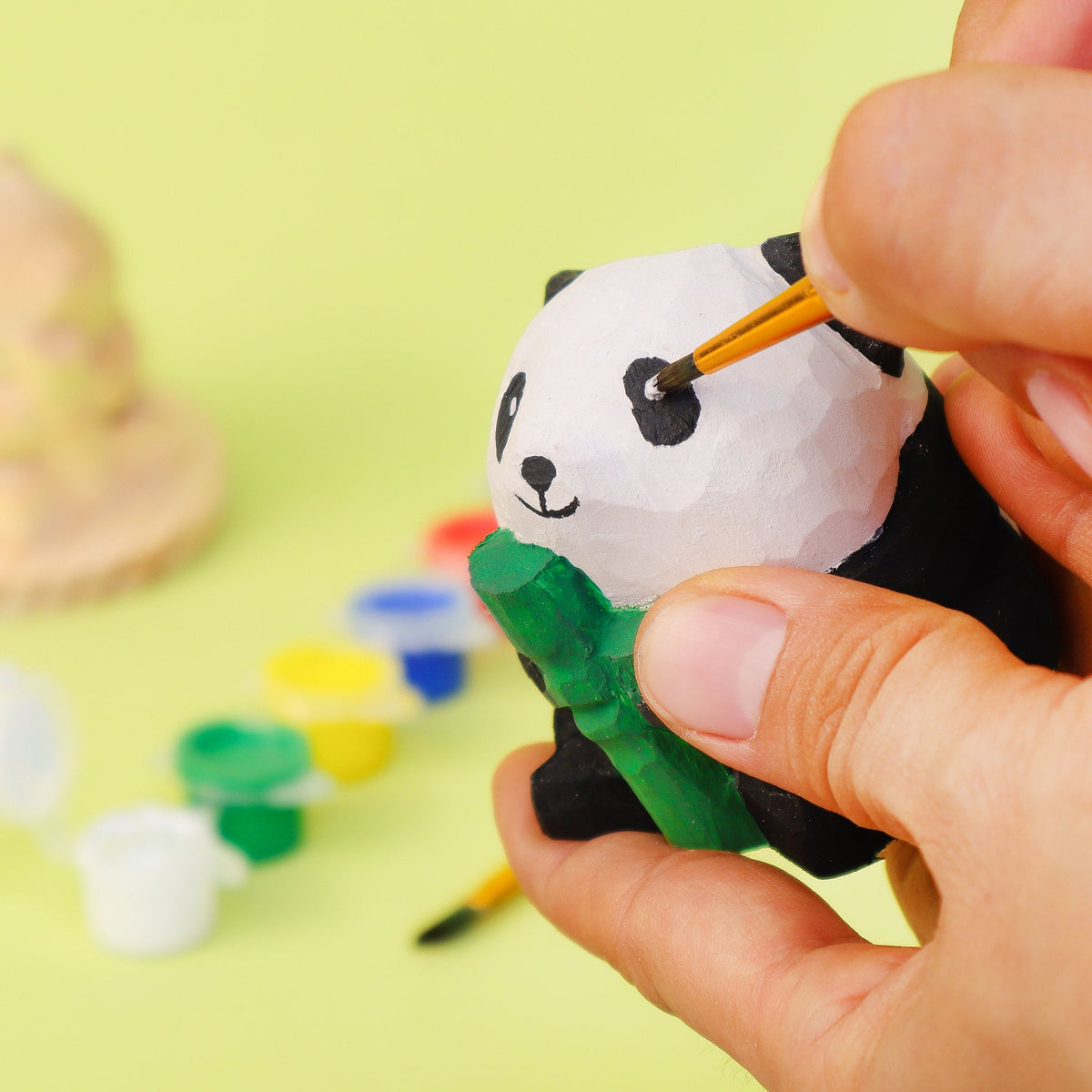 Wooden Panda DIY Painting Kit With Accessories