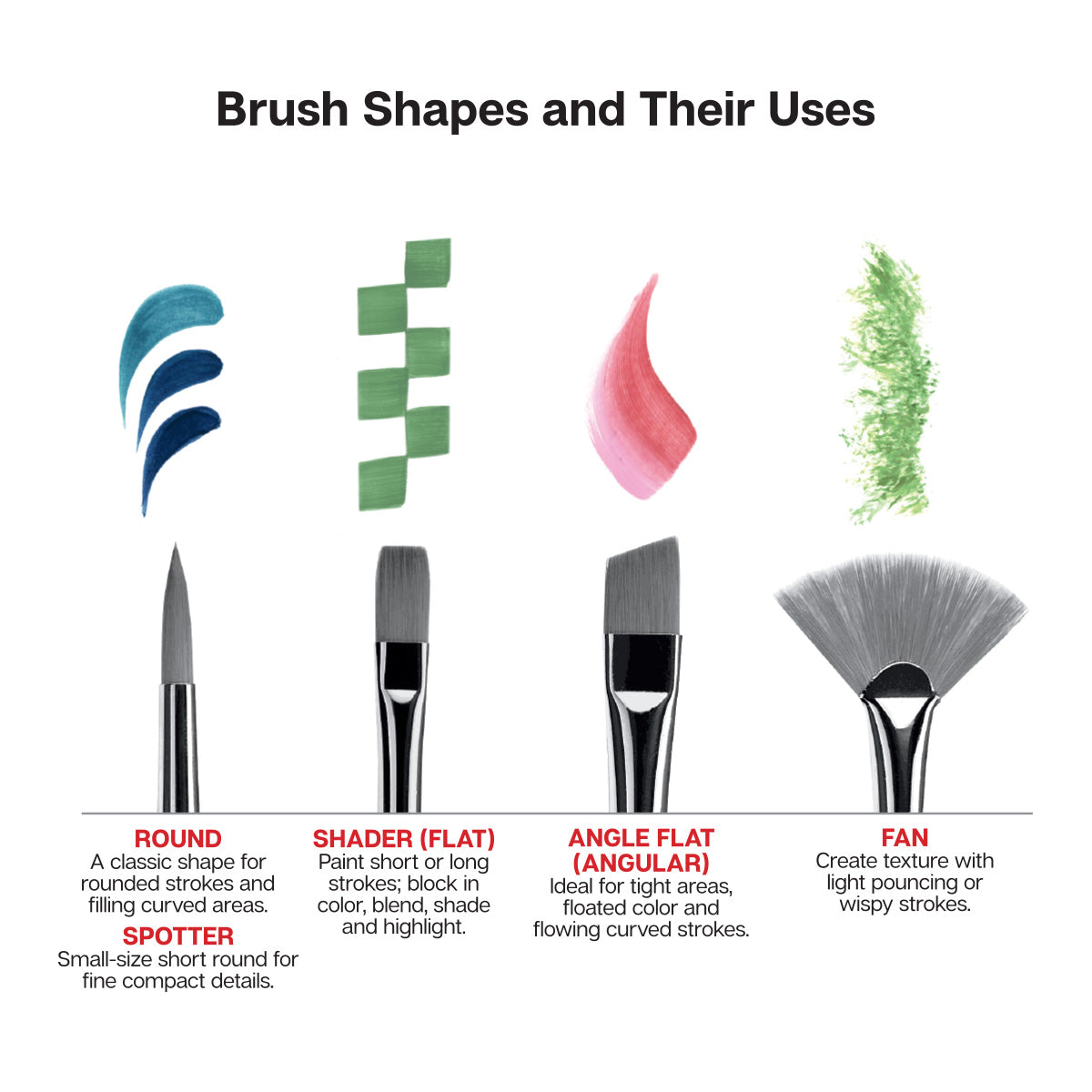 35-Piece Studio Brush Set Nylon Bristle Brushes