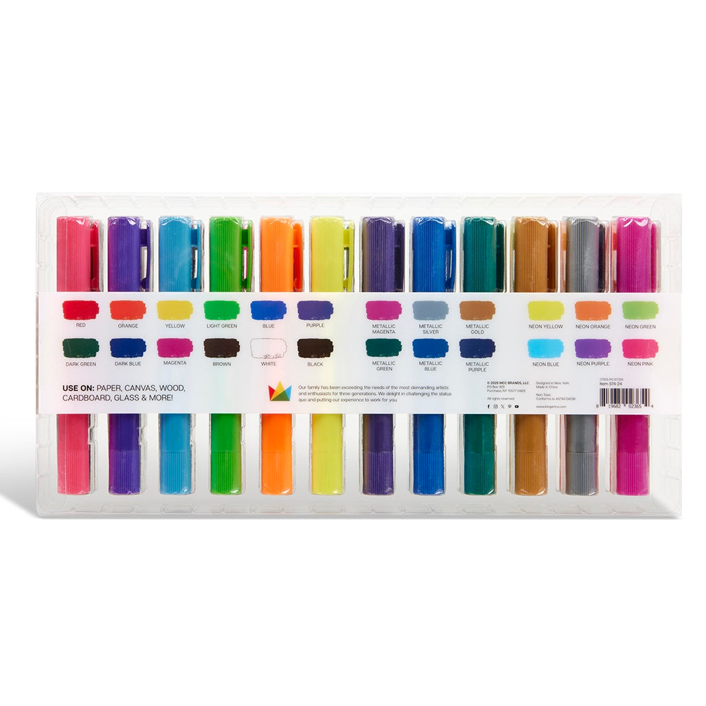 Tempera Paint Sticks 24 Colors For Creative Art