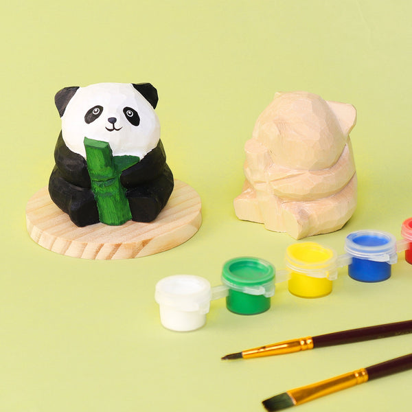 Wooden Panda DIY Painting Kit With Accessories