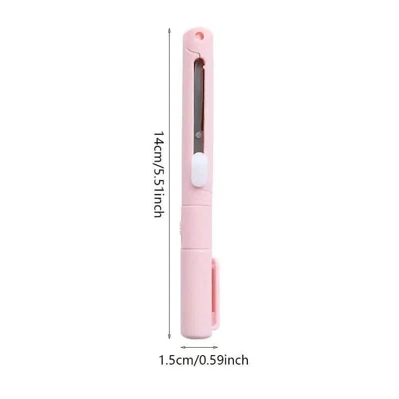 3-Pack 2-In-1 Pen Style Scissors Paper Cutter