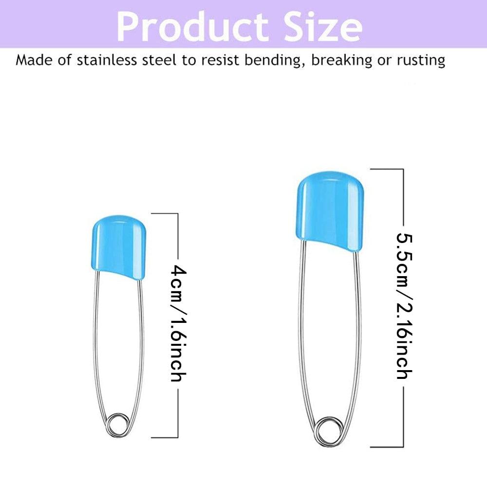 50-Piece Baby Safety Pins Plastic Head Sewing