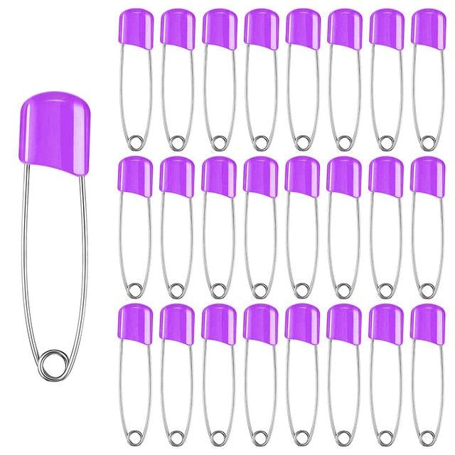 50-Piece Baby Safety Pins Plastic Head Sewing