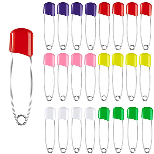 50-Piece Baby Safety Pins Plastic Head Sewing