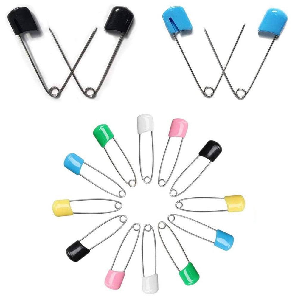 50-Piece Baby Safety Pins Plastic Head Sewing