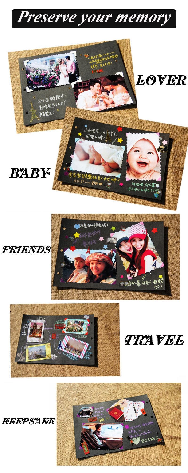 60/80-Page Photo Album Scrapbook Memory Craft Album