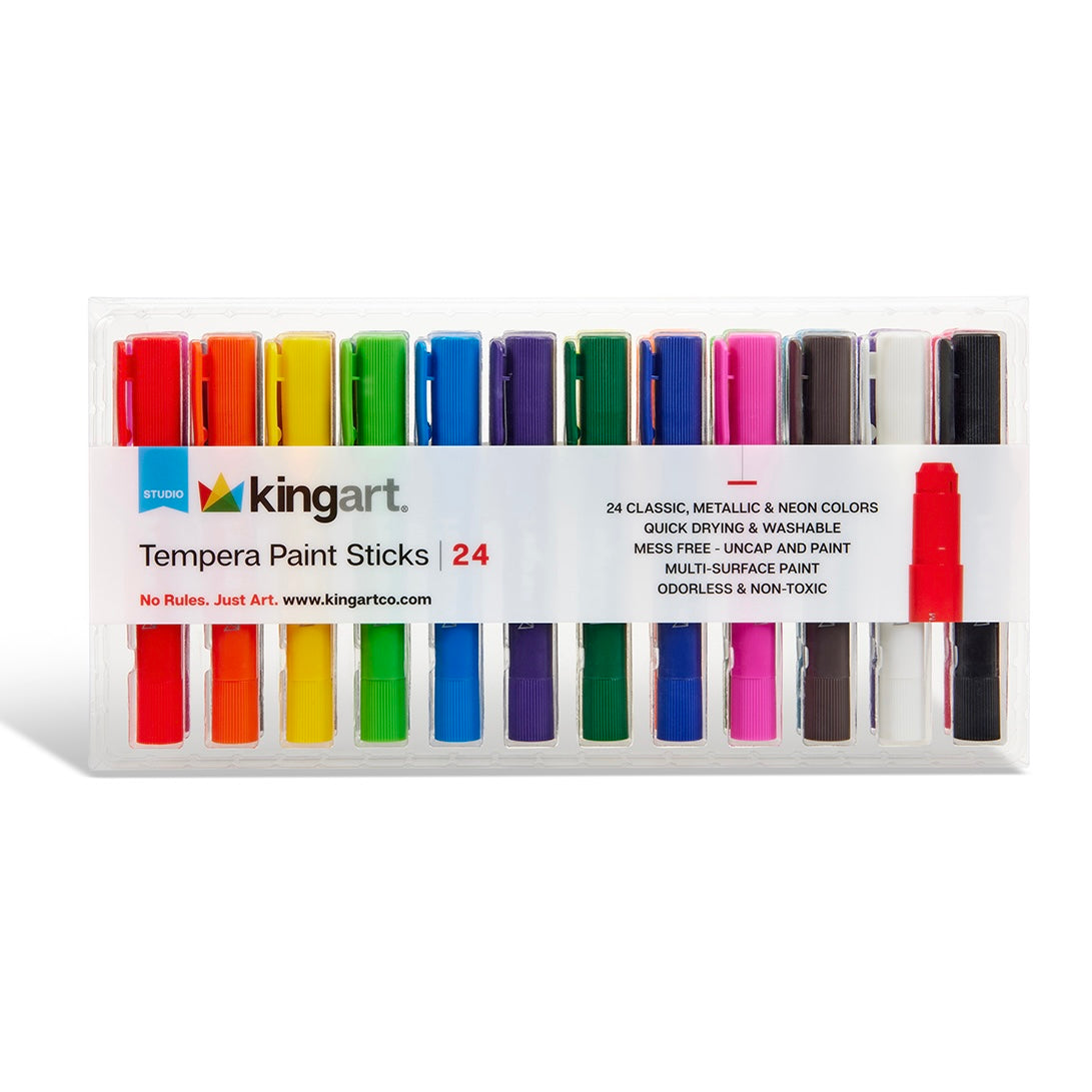 Tempera Paint Sticks 24 Colors For Creative Art