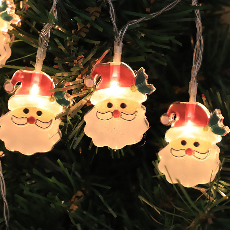 New LED Lighting Chain Christmas Tree Snowman Old Man Halloween Day Atmosphere Decoration
