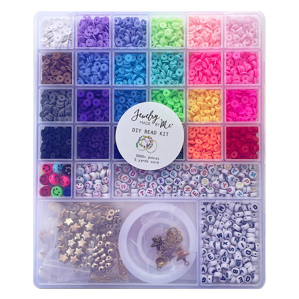 Multicolor Alphabet Heishi Happy Face DIY Jewelry Kit