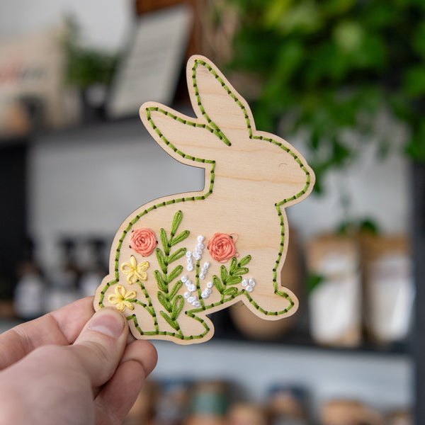 Spring Bunny Embroidery Kit For Beginners DIY