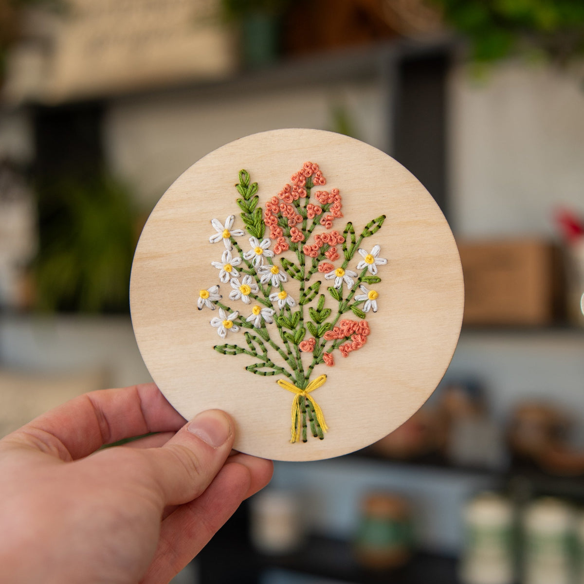 Daisy Bouquet Embroidery Kit For Beginners DIY