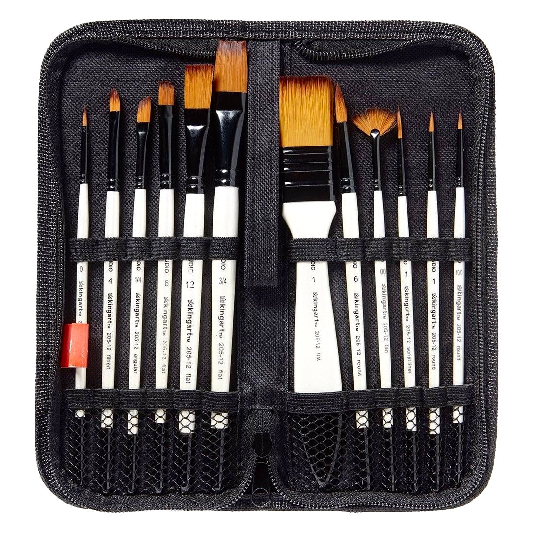 Studio Gold Nylon Brush Set For Acrylic Watercolor