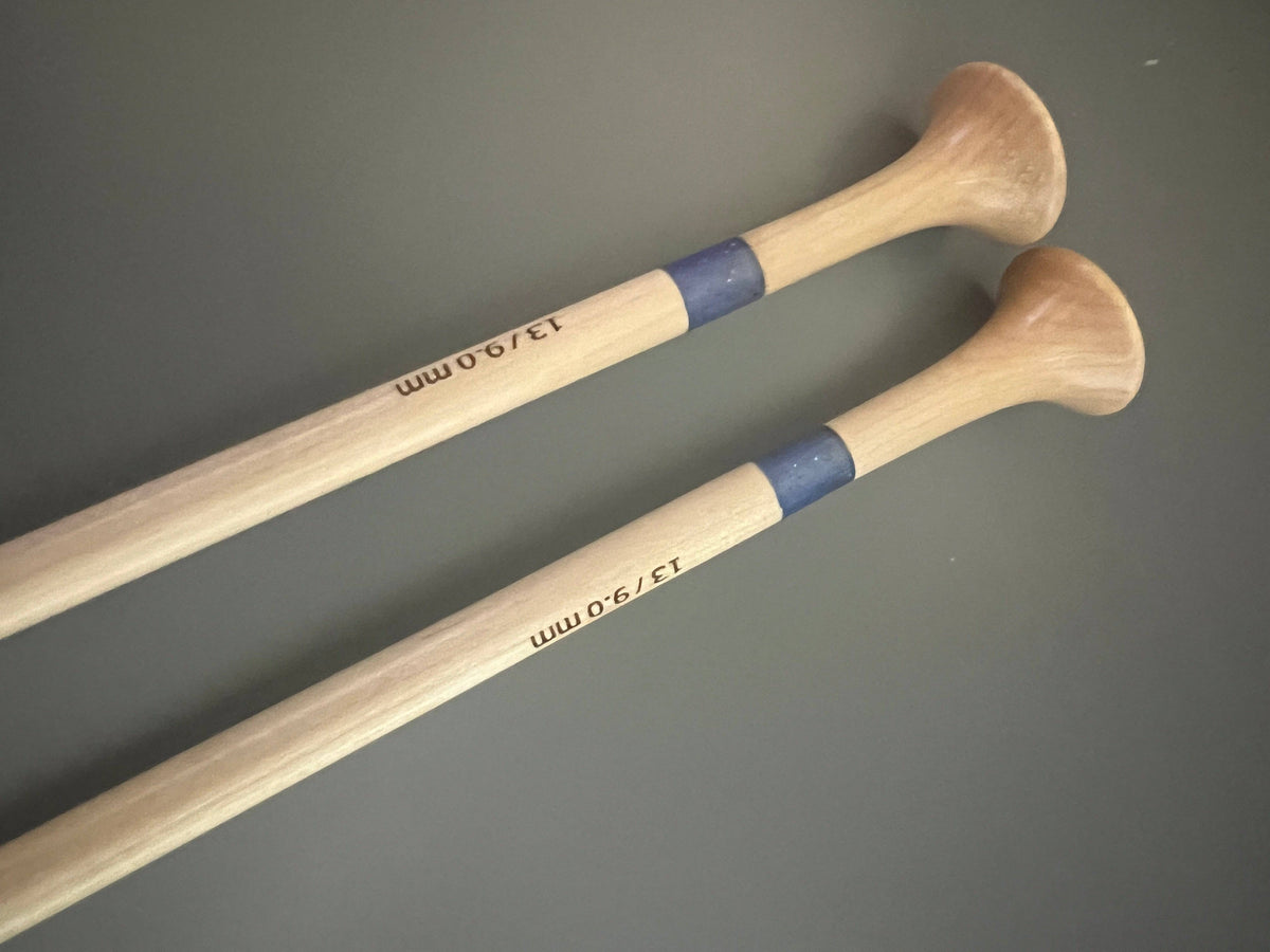 Purple Glitter Resin Maple Knitting Needles Set