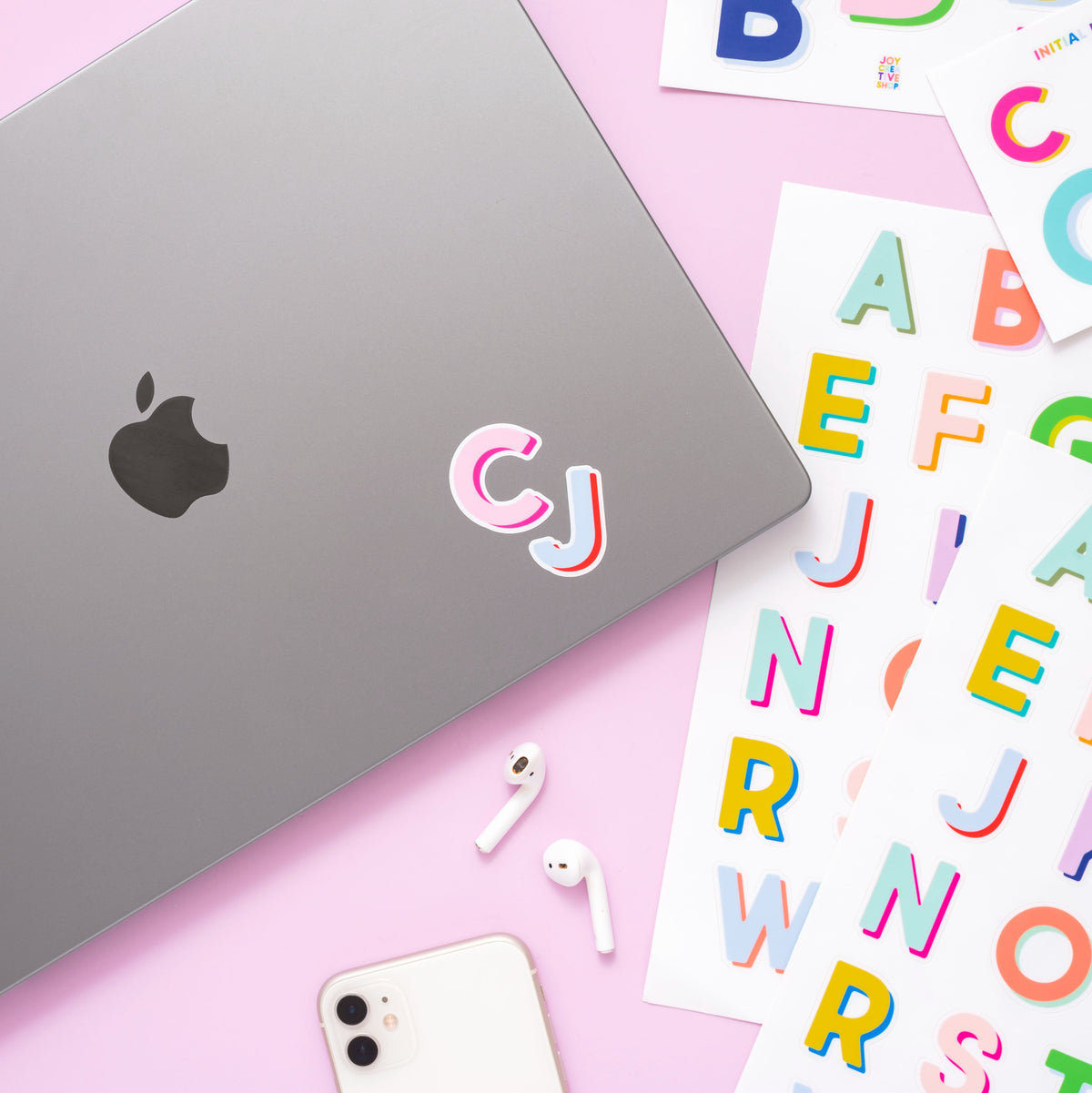 Bright Vinyl Alphabet Stickers A Through Z