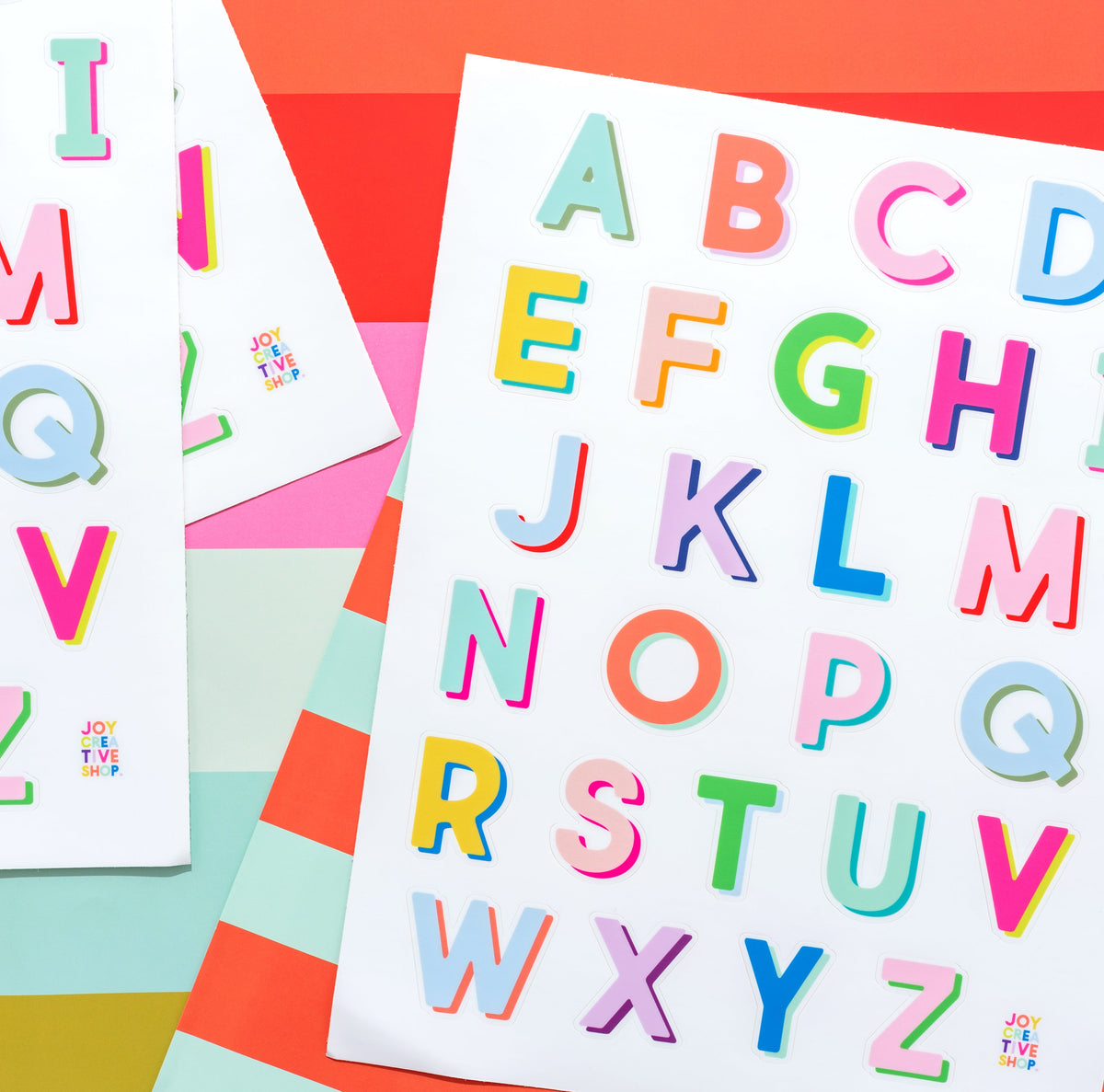 Bright Vinyl Alphabet Stickers A Through Z