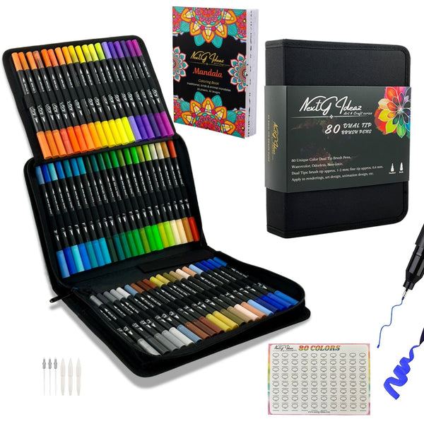 Dual Tip Brush Art Markers 80