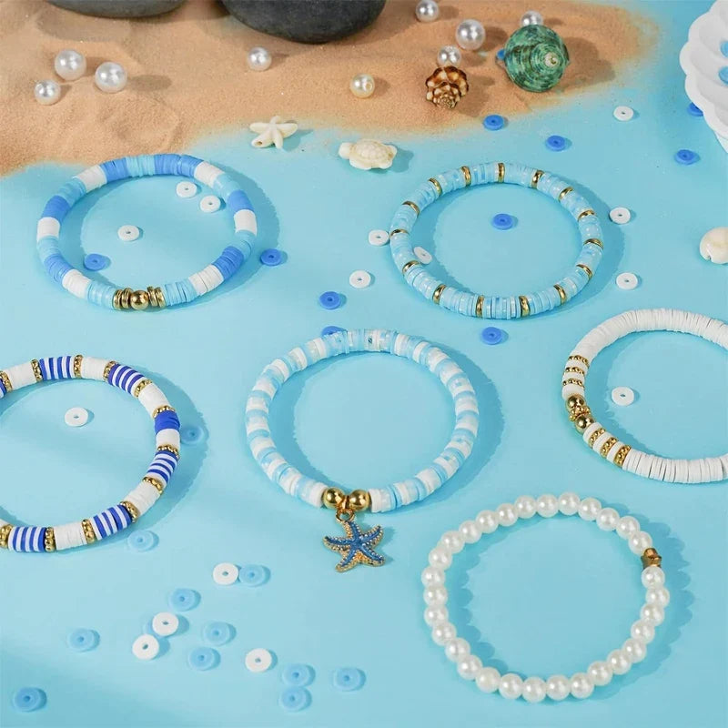 Ocean Summer Friendship Bracelet DIY Clay Bead Kit