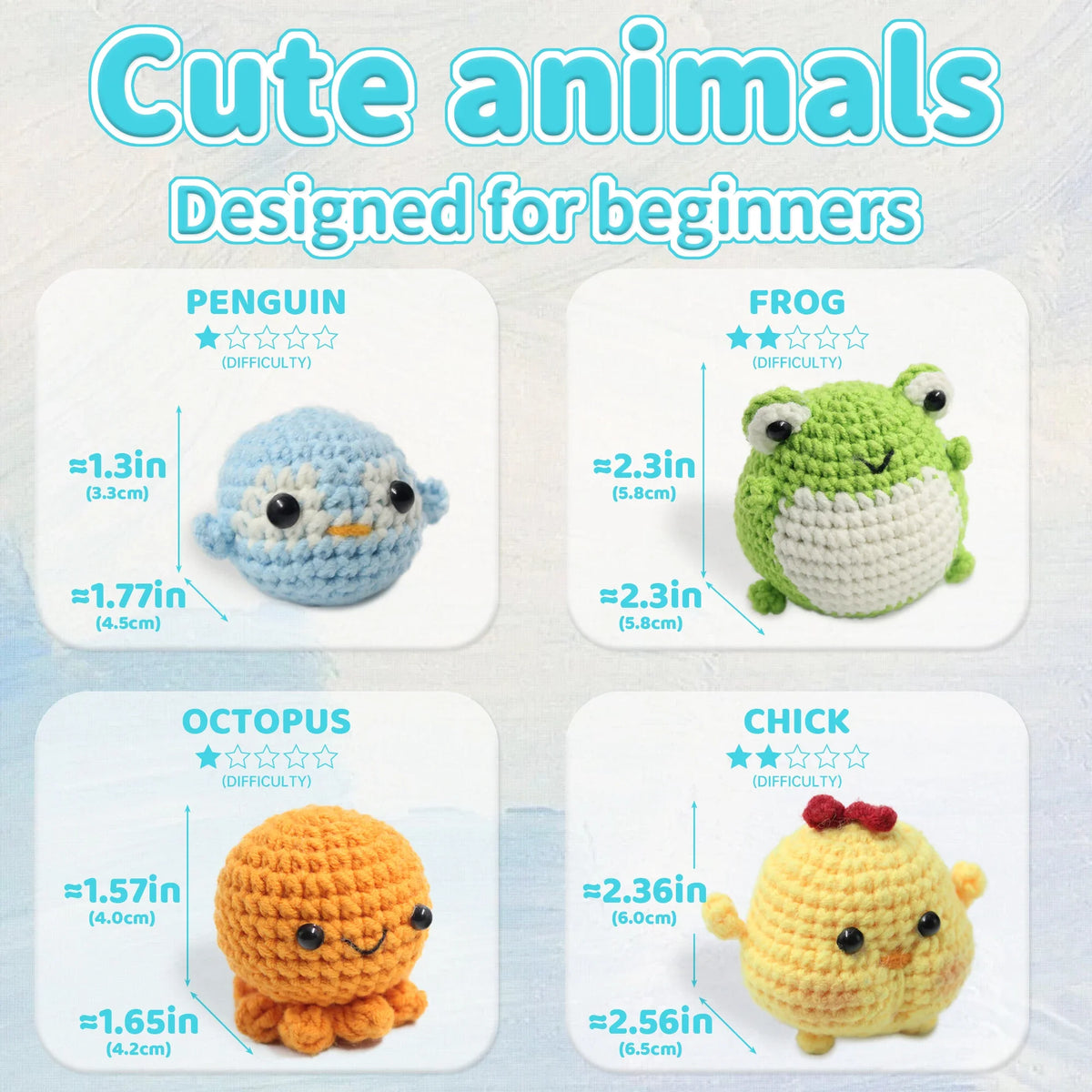 Animal Series Crochet Kit For Beginners Step-By-Step