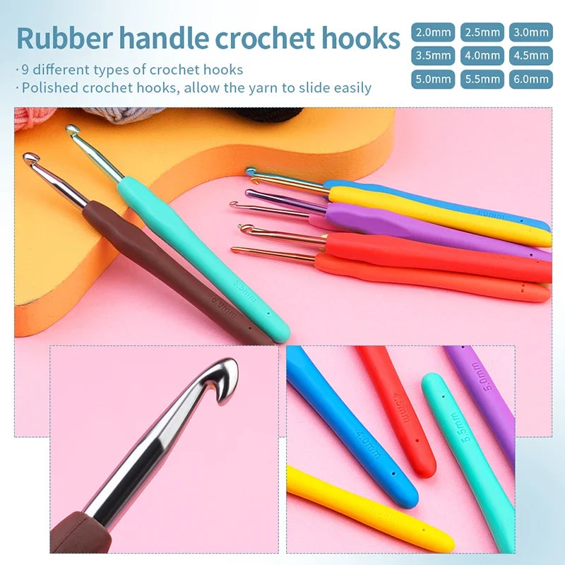 Crochet Hook Set With Knitting Accessories Bag