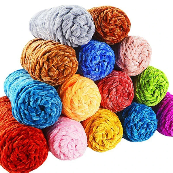 95g Chenille Soft Velvet Yarn For Crochet