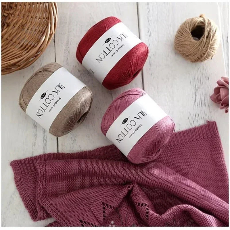 50g Silk Lace Cotton Milk Crochet Yarn