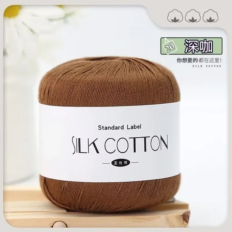 50g Silk Lace Cotton Milk Crochet Yarn
