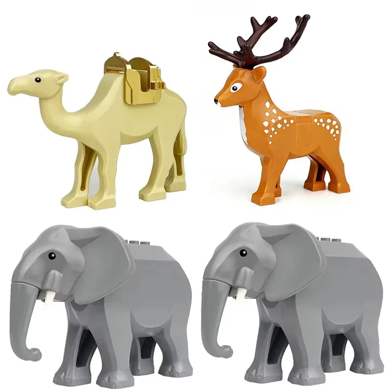Farm Zoo Animal Building Blocks Educational Set