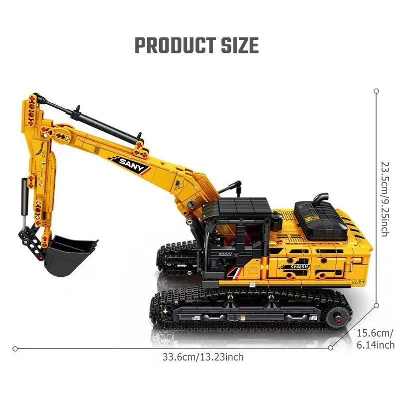 1022-Piece Excavator Construction Building Set