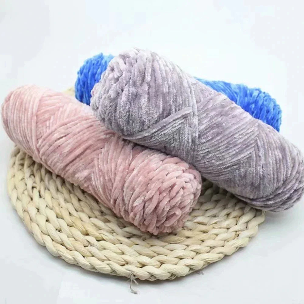 95g Chenille Soft Velvet Yarn For Crochet