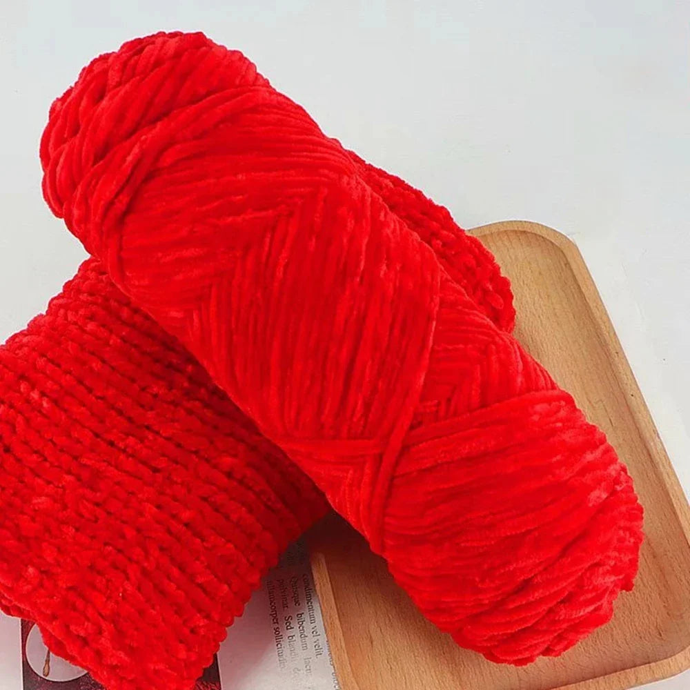 95g Chenille Soft Velvet Yarn For Crochet