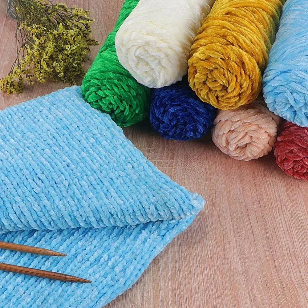 95g Chenille Soft Velvet Yarn For Crochet