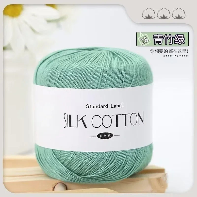 50g Silk Lace Cotton Milk Crochet Yarn