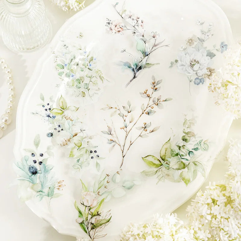 20-Piece Plant Themed DIY Decorative Scrapbook Stickers