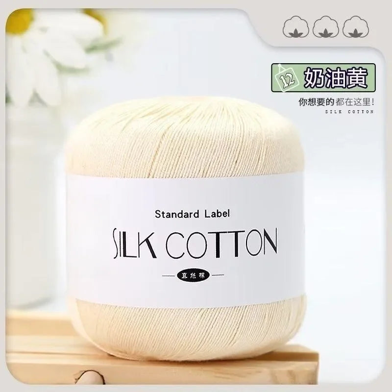 50g Silk Lace Cotton Milk Crochet Yarn