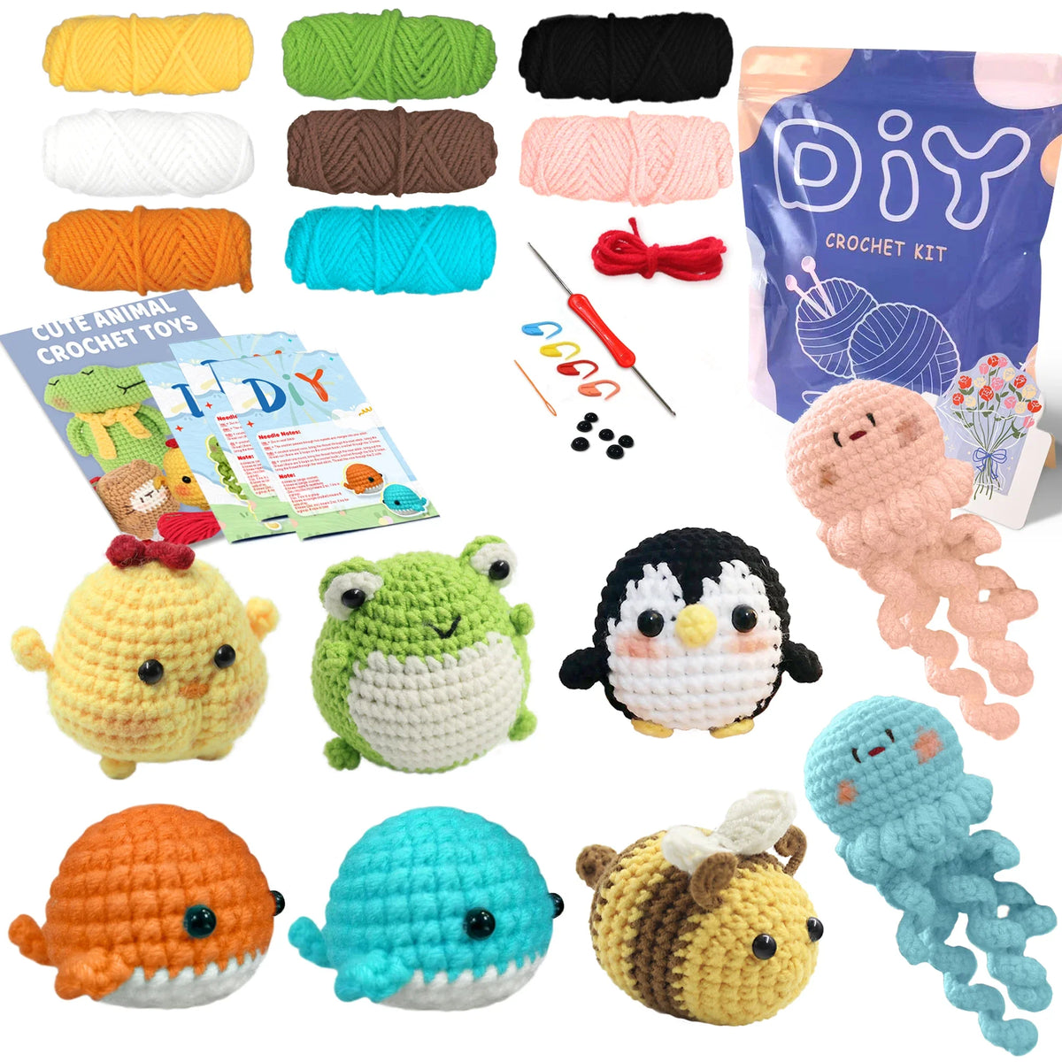 Animal Series Crochet Kit For Beginners Step-By-Step