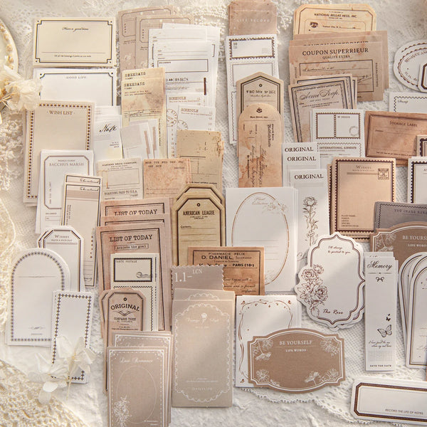 30-Piece Vintage Label Stickers For Scrapbooking Journals
