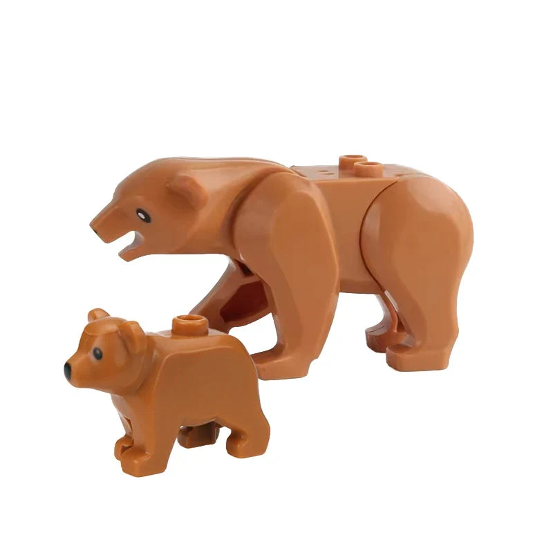 Farm Zoo Animal Building Blocks Educational Set