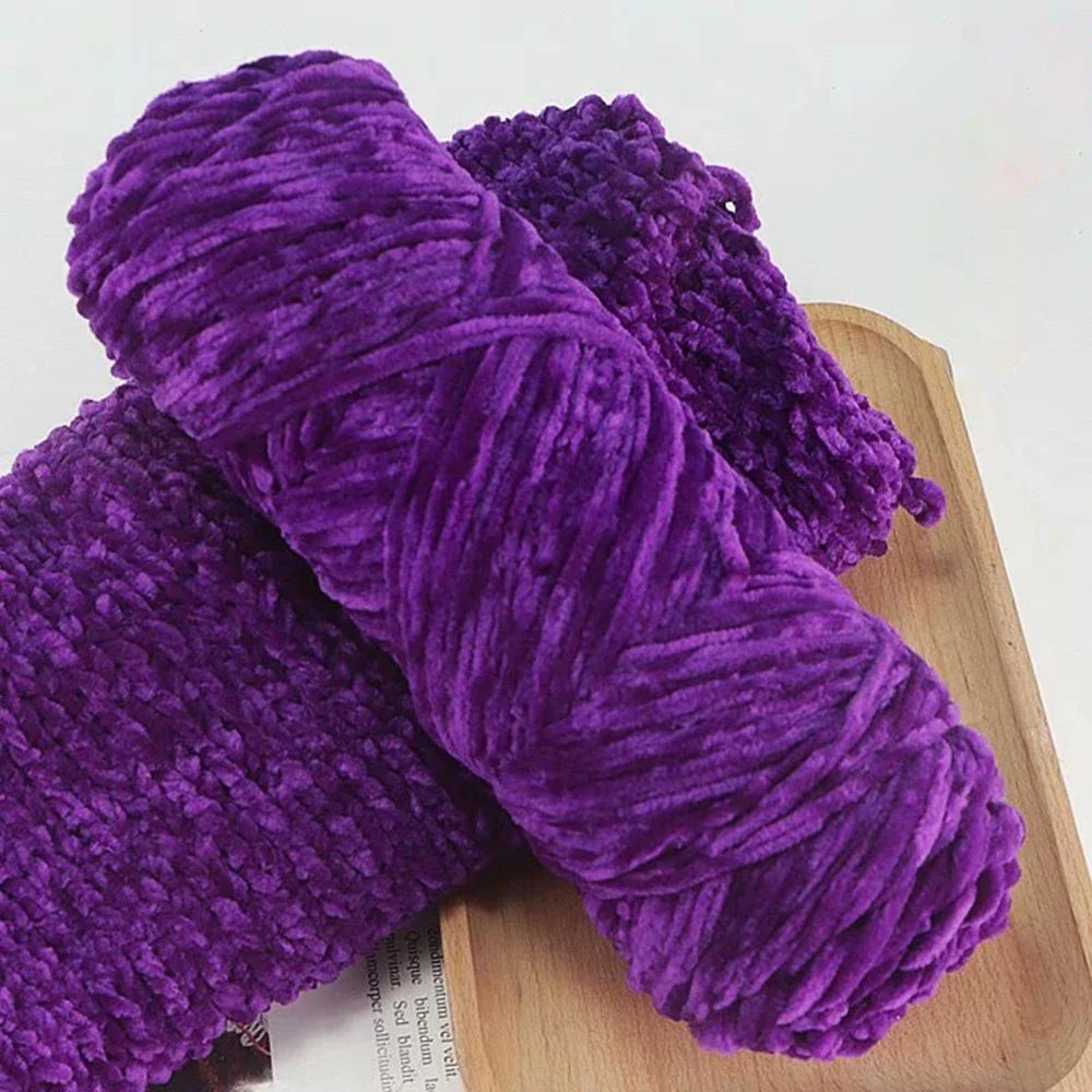 95g Chenille Soft Velvet Yarn For Crochet