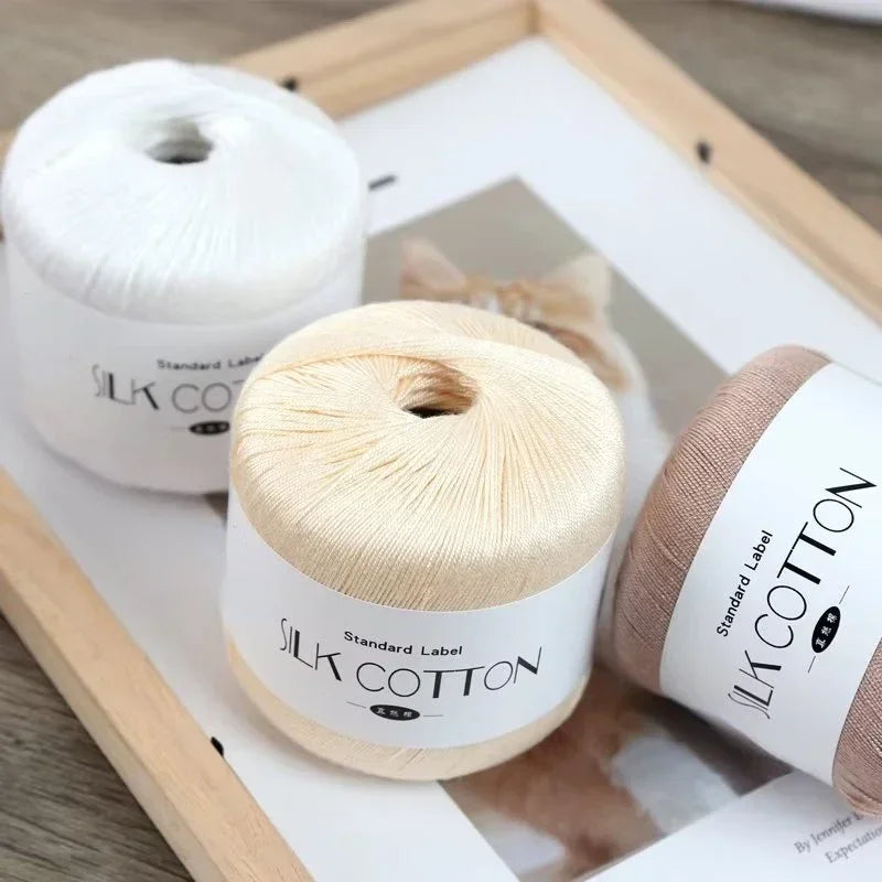 50g Silk Lace Cotton Milk Crochet Yarn