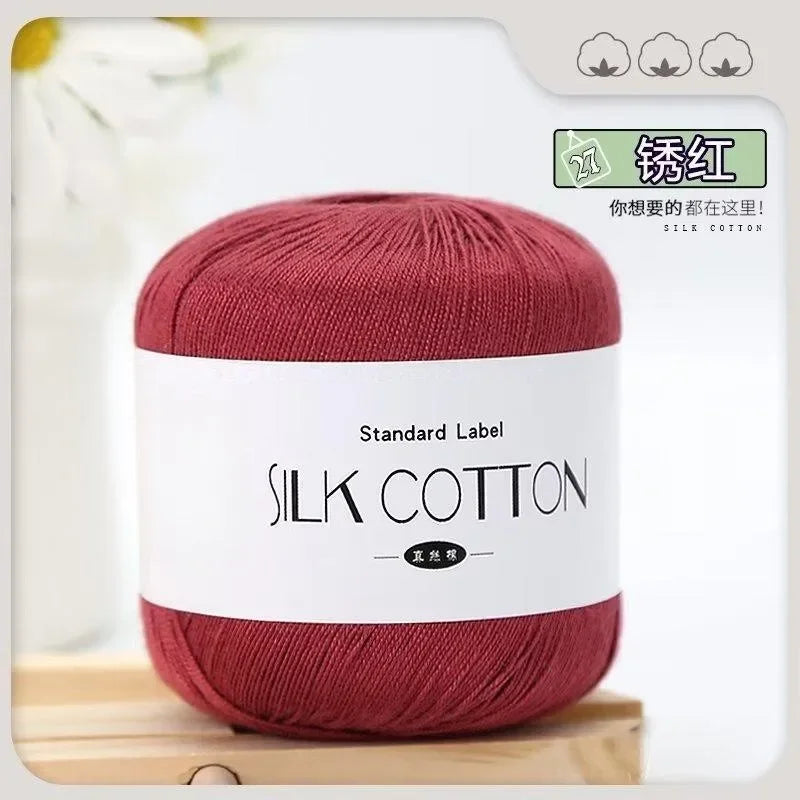 50g Silk Lace Cotton Milk Crochet Yarn