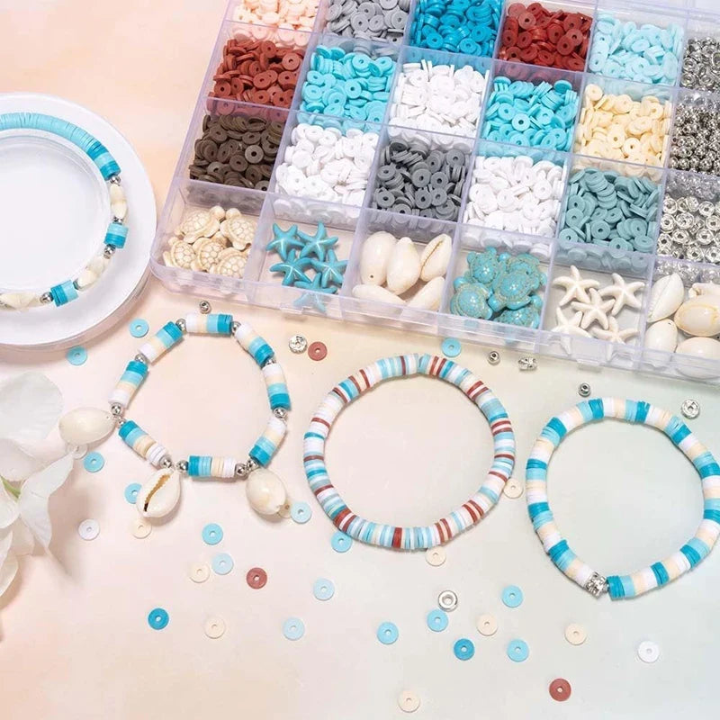 Ocean Summer Friendship Bracelet DIY Clay Bead Kit