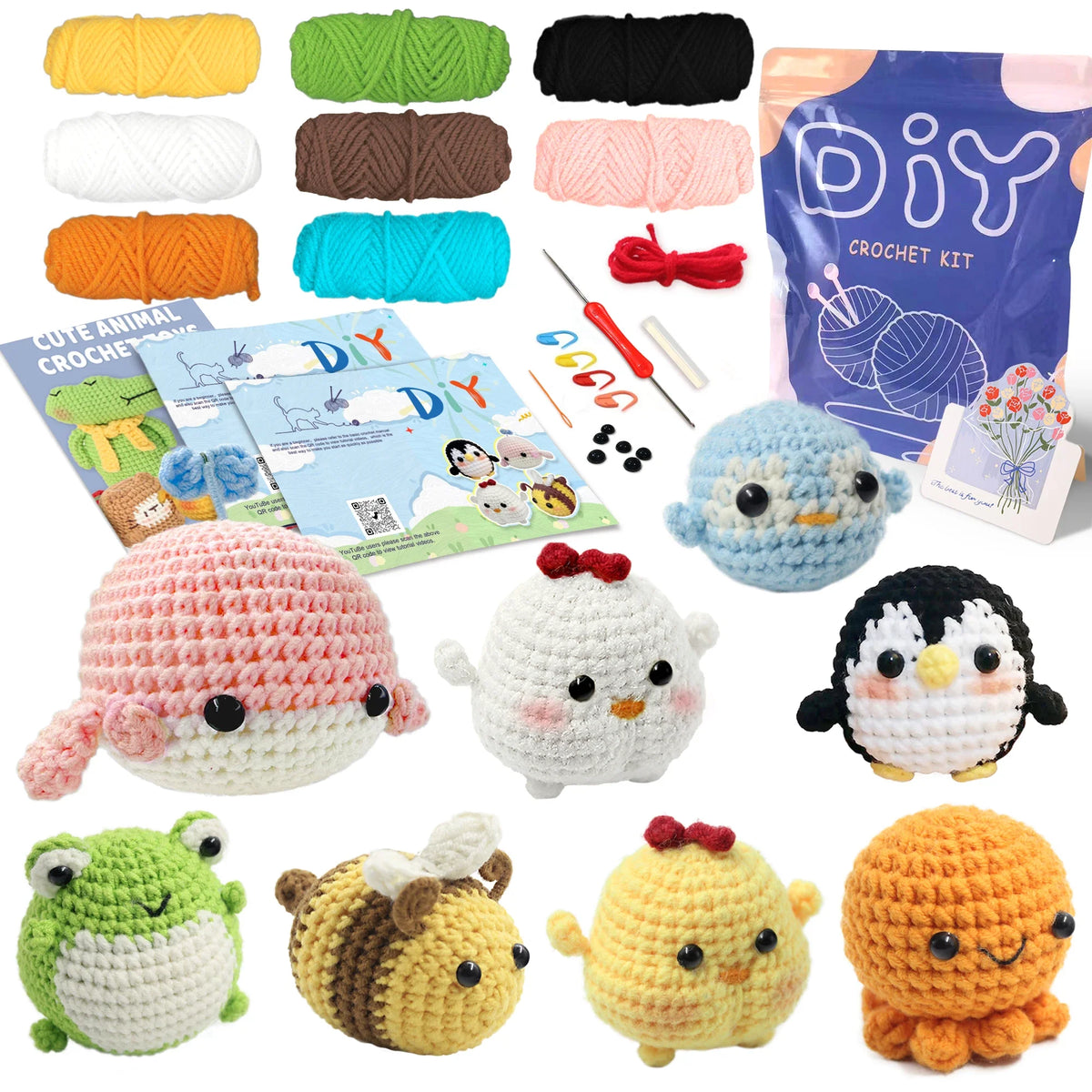 Animal Series Crochet Kit For Beginners Step-By-Step